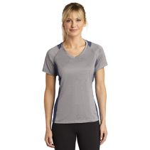 Colorblock Female V Neck Tee S 093680  